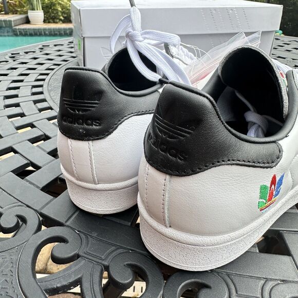 Adidas Superstar Colorful Trefoil Men\'s Athletic Shoes Cloud White FW5388 Size 8 main image 14